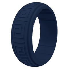 Men's Wavy Pattern Silicone Ring for Outdoor Sports