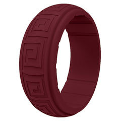 Men's Wavy Pattern Silicone Ring for Outdoor Sports