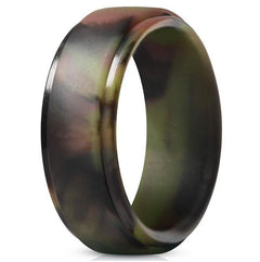 Men's Classic Silicone Ring Set - 8 Colors for Sports