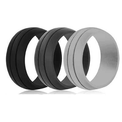 8.5mm Wide Dual Slot Silicone Ring for Unisex