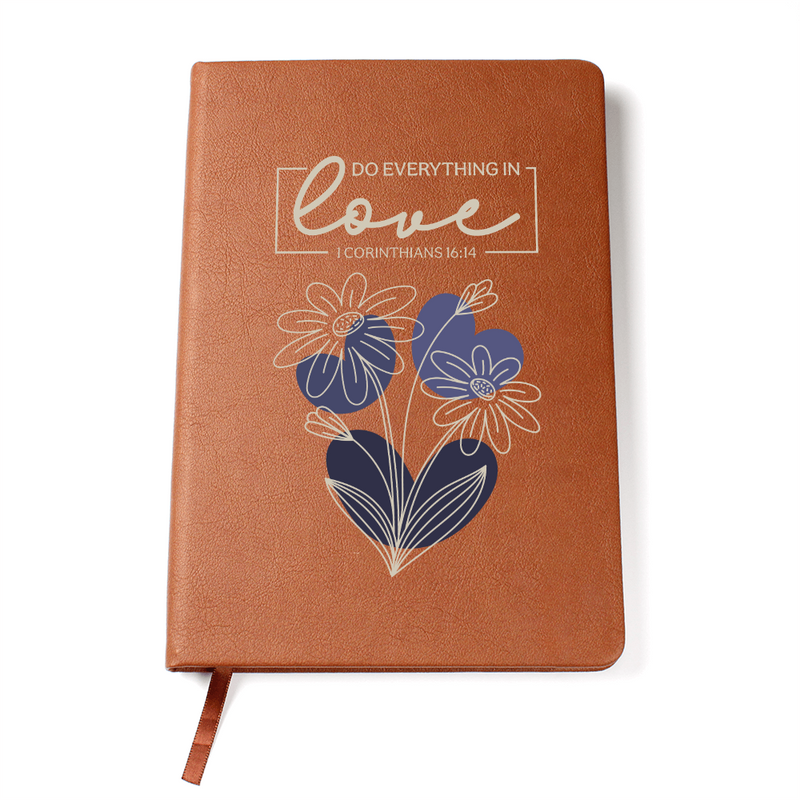 Do Everything In Love - Leather Journal