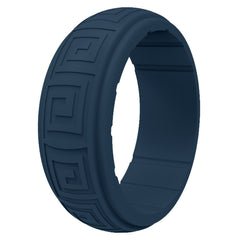 Men's Wavy Pattern Silicone Ring for Outdoor Sports